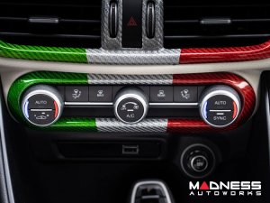 Alfa Romeo Giulia Air Conditioning Dash Bezel - Carbon Fiber - Pre '20 - Italian Theme Alfa Romeo Giulia Air Conditioning Dash Bezel - Carbon Fiber - Pre '20 - Italian Theme